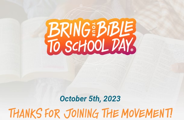 10/5: Bring your BIBLE to School Day!